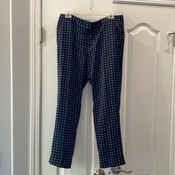 NWT Banana Republic Navy and White Polka Dot Avery Pant - Picture 4 of 13